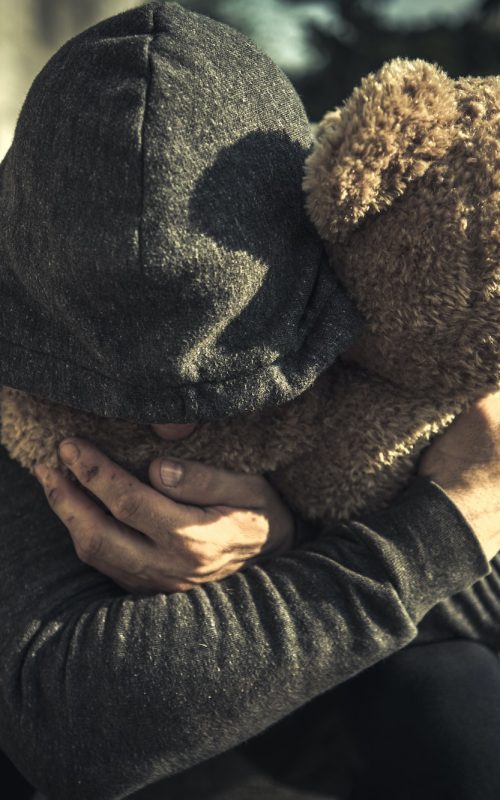 Bucha Child Lost Due to War Concept Bucha Child Lost Due to War Concept