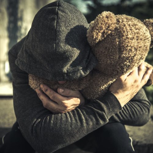 Bucha Child Lost Due to War Concept