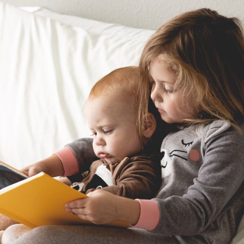 Children reading a book