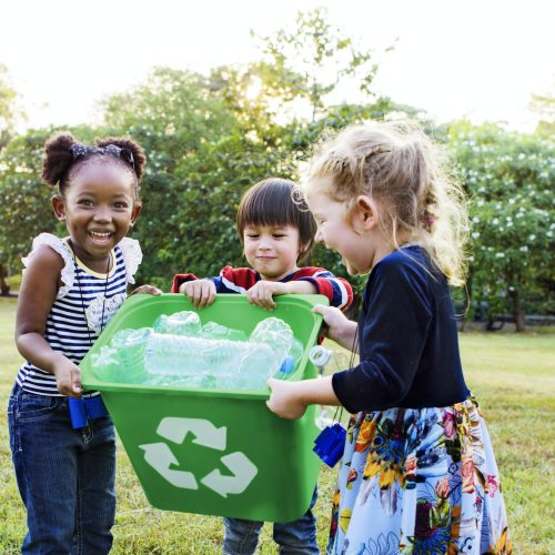 Group of kids school volunteer charity environment Group of kids school volunteer charity environment