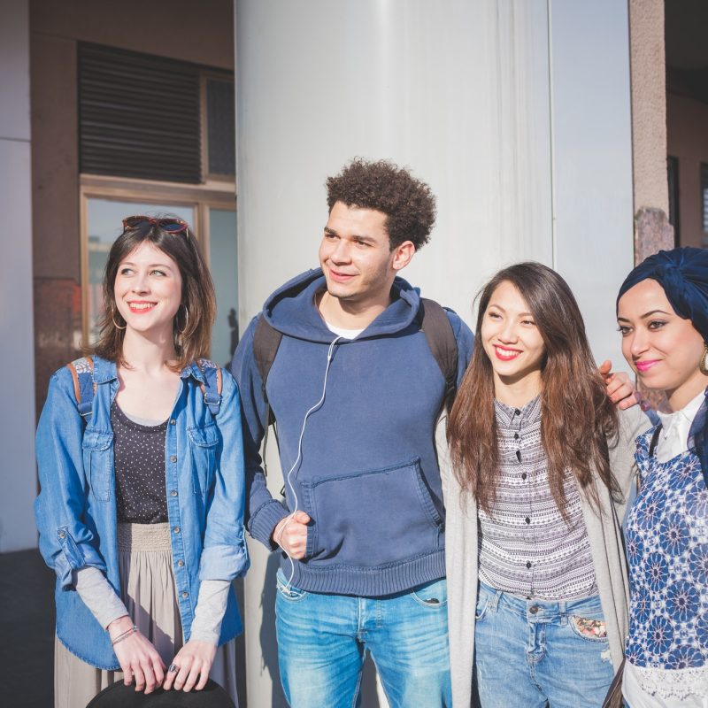 Multiracial group young people